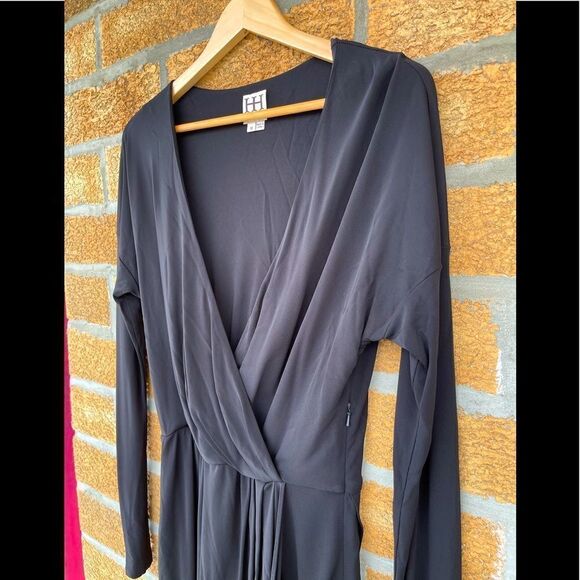 Haute hippie black wrap dress medium - Picture 3 of 9